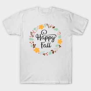 Happy fall wreath T-Shirt